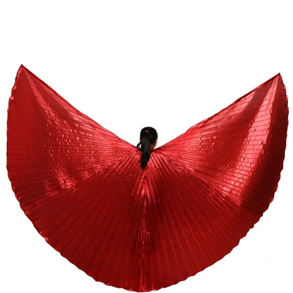 Adult Belly Dance Isis Wings Solid Color Oriental Egypt Dance Wings With Sticks Professional Stage Performance Accessory Props