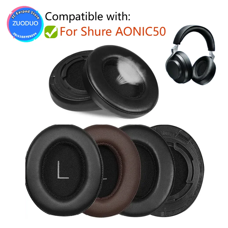 

For Shure AONIC50 Headphone comfortable Sponge Soft Foam Cushion Earpads Replacement Ear Pads Cushions