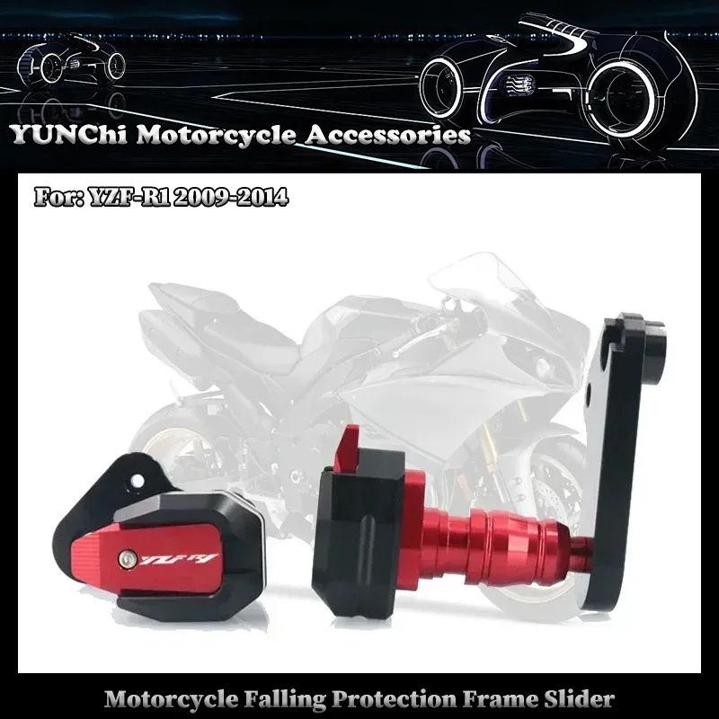 

Motorcycle Falling Protection Frame Slider Fairing Guard Crash Protector For YAMAHA YZFR1 YZF-R1 2009-2014