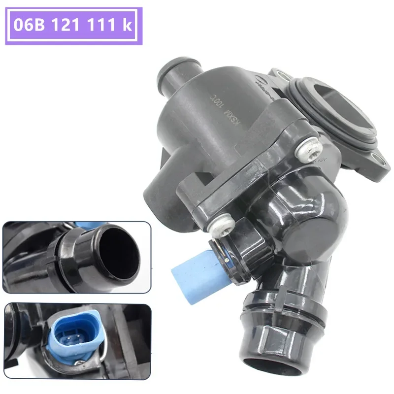 

06B121111K Coolant Thermostat Housing With Sensor Avant Quattro 1.8L 2000 2001 2002 2003 2004 2005 2006 2007 2008 for AUDI A4