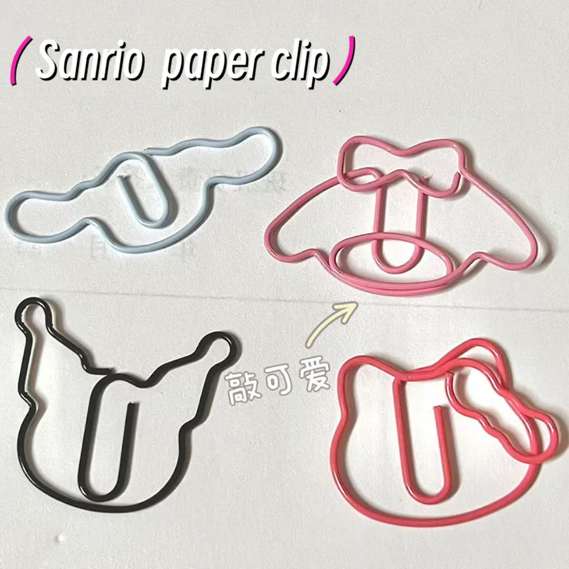 

Sanrio Hello Kitty Kuromi Скрепка для бумаг Творчество My Melody Металлическая закладка Студенческая папка Украшение Офисные канцелярские принадлежности Подарки для девочек