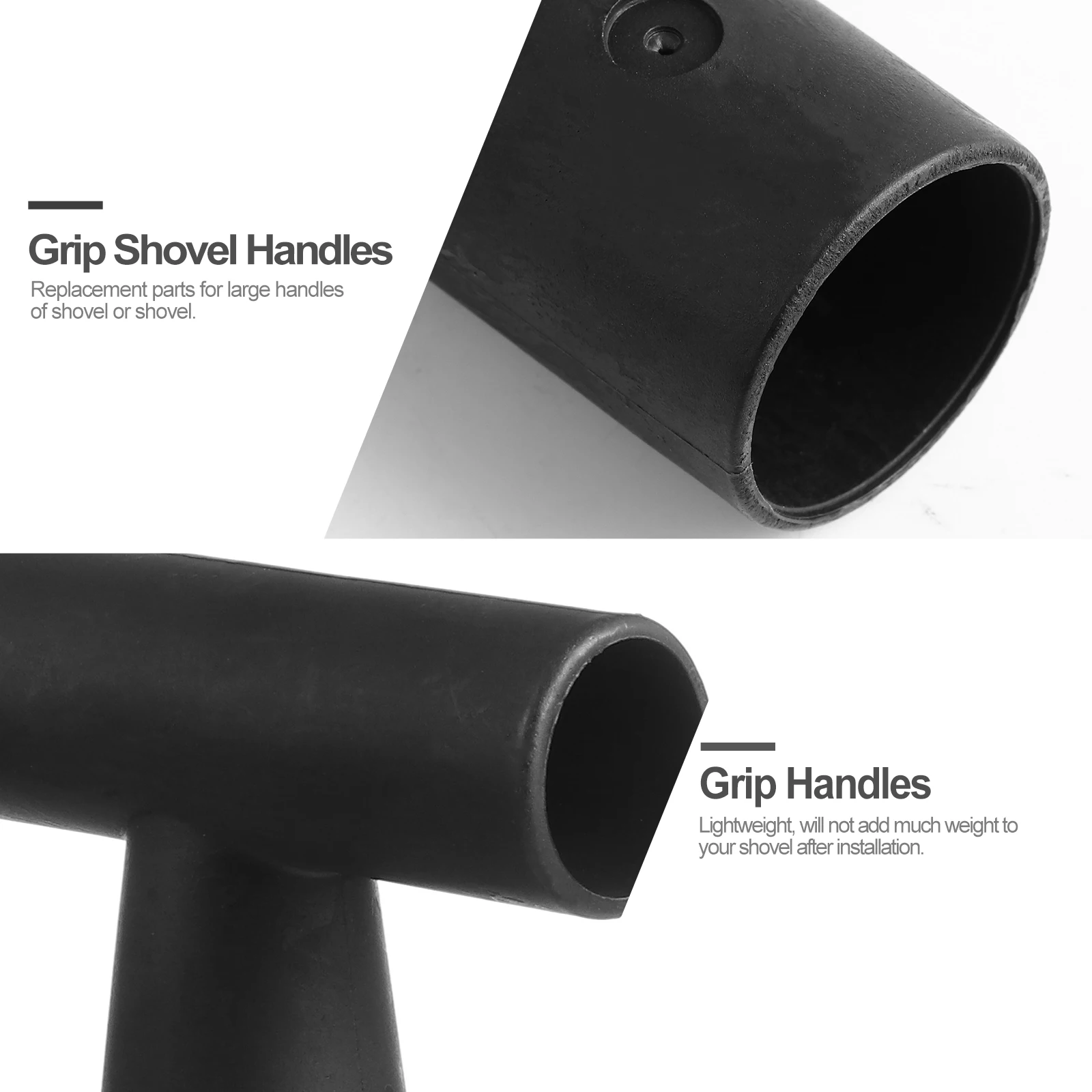 2pcs T Replacement For Shovel Spade Fork Tool Lightweight Durable Plastic Grip Shovel Handle Raking Handle