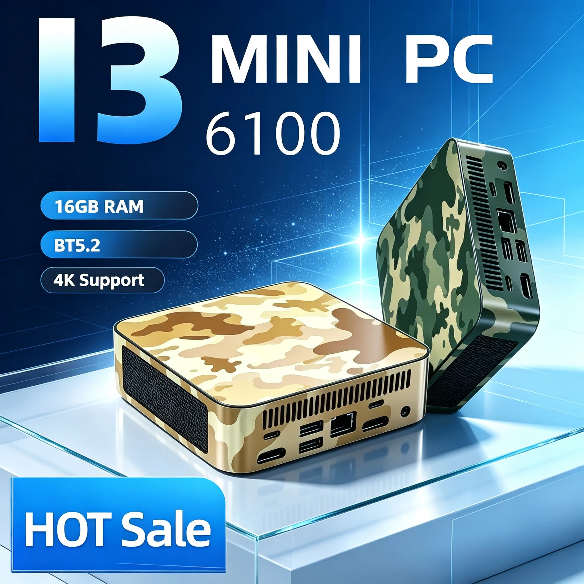 New 2026 MINI PC Core  i3 6100 16GB RAM 1TB 2TB SSD WIFI 6 BT5.2 4K HD Mini Gaming Office Study Pc