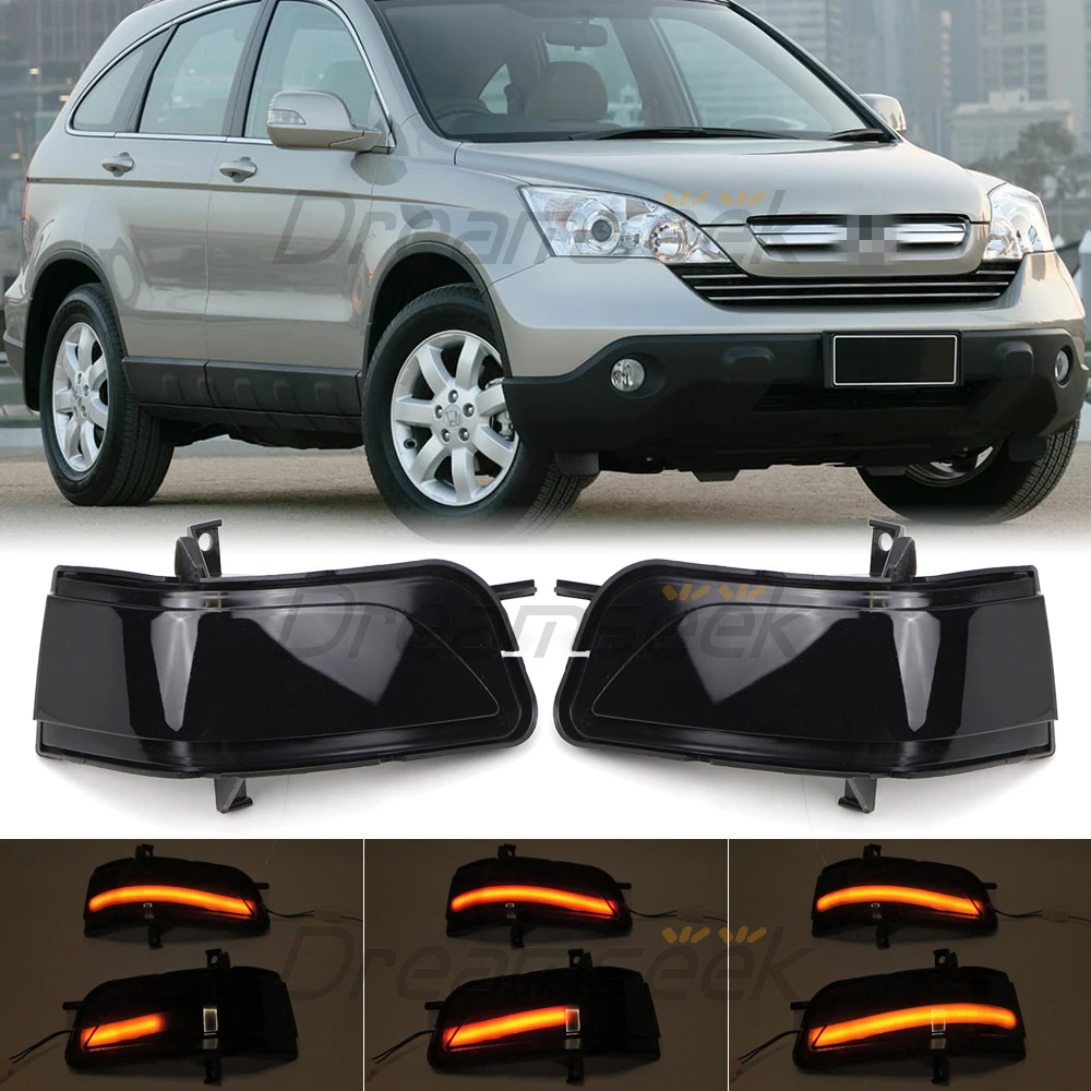 

LED Side Mirror Light for Honda CR-V 2007-2011 Crosstour 2010-2015 with Turn Signal Reflector Lamp Blinker Indicator Smoke Lens