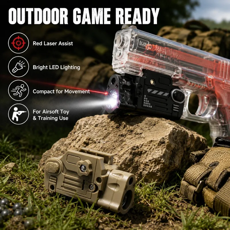 SBAL PL Two Tone Multifunction Adjustable SBAL PL Flashlight Red Laser Combo Outdoor Gear - view 6