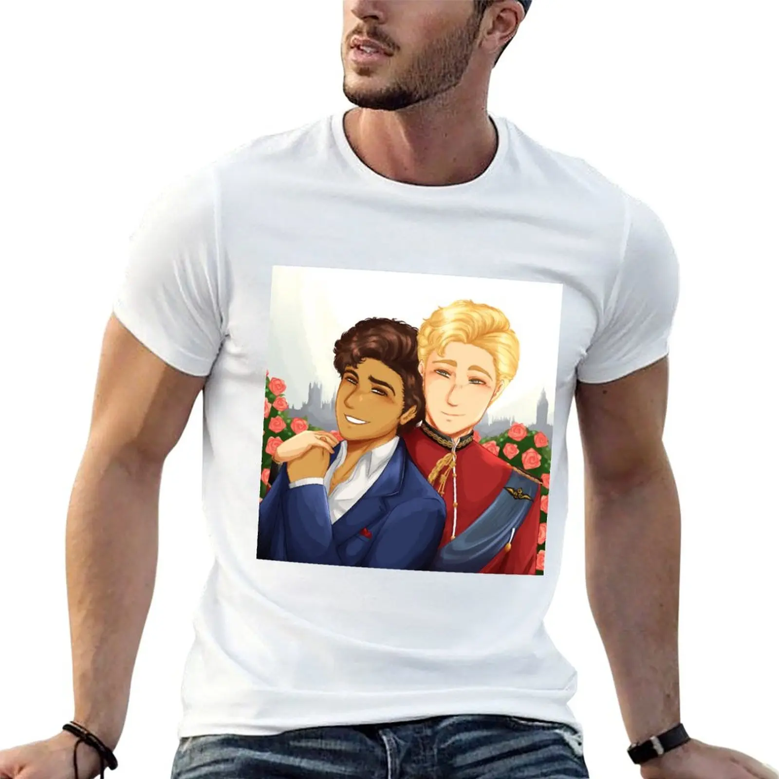 Red White and Royal Blue T-Shirt Casual Everyday Wear T-Shirt