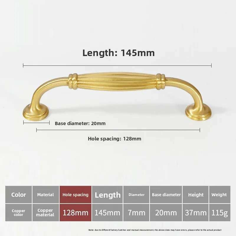 American Style Brass Vintage Handle Wardrobe Door Drawer Handle Cabinet Single Hole Wine Cabinet Handle