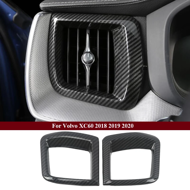 Cubierta embellecedora de cuenco para puerta Interior de coche, pegatina de mango de carbono, decoración de estilo, piezas de accesorios para automóvil para Volvo XC60 2022-2018