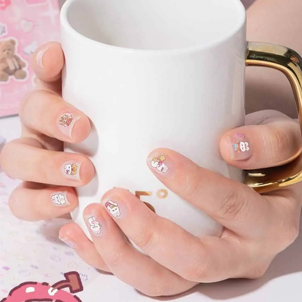 25 unids/set de pegatinas para uñas sin repetición, pegatinas autoadhesivas multifunción para tazas, pegatinas suaves de dibujos animados en relieve para decoración de uñas