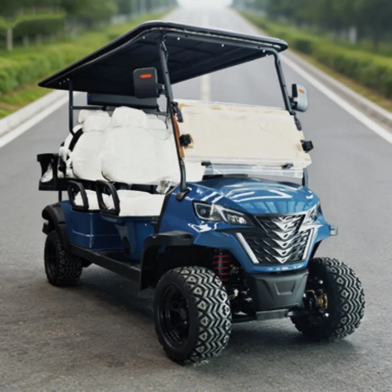 

Лидер продаж, заводская электрическая тележка для гольфа, максимальная скорость 45 км за час, внедорожный клубный автомобиль, кожаный сиденье для взрослых с подголовником, внедорожная шина