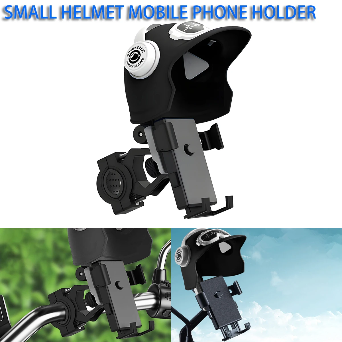 

Mini Small Helmet Motorcycle Mobile Phone Holder Electric Bicycle Waterproof Sunshade Navigation Mobile Phone Holder Umbrella