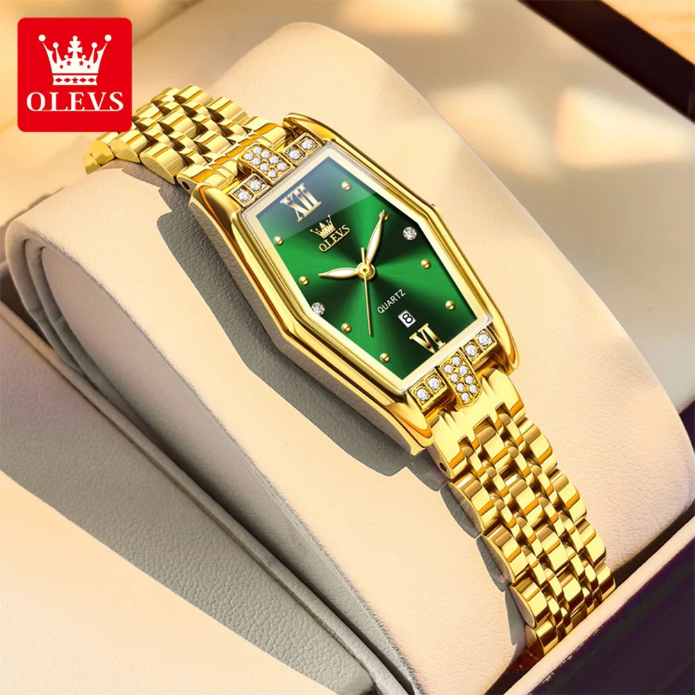 OLEVS 3699 Original Quartz Wristwatch For Women Waterproof Luminous Fashion Women's Stainless Steel Watches Luxury Women Gift