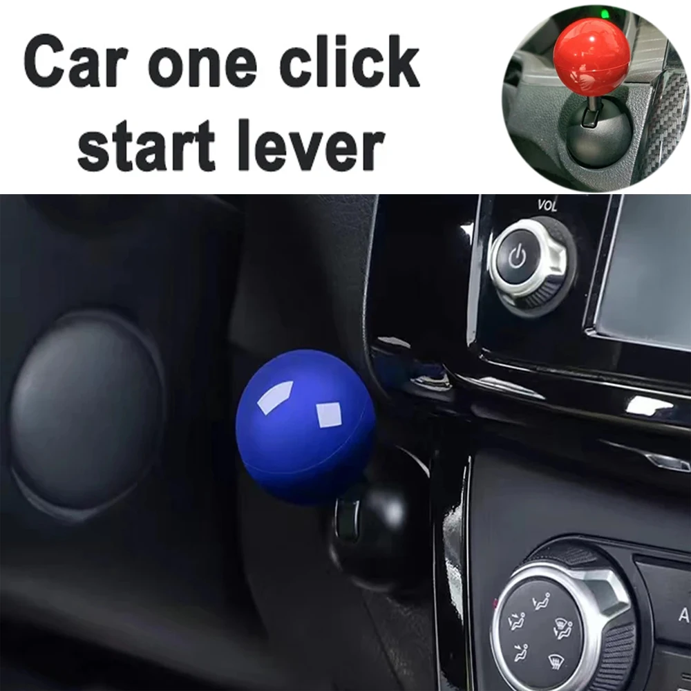 9Pcs50Pcs Car One-Button Start Lever Ignition Start Stop Start Switch Button Decoration Car Start 41Mm Diameter Auto Accessories