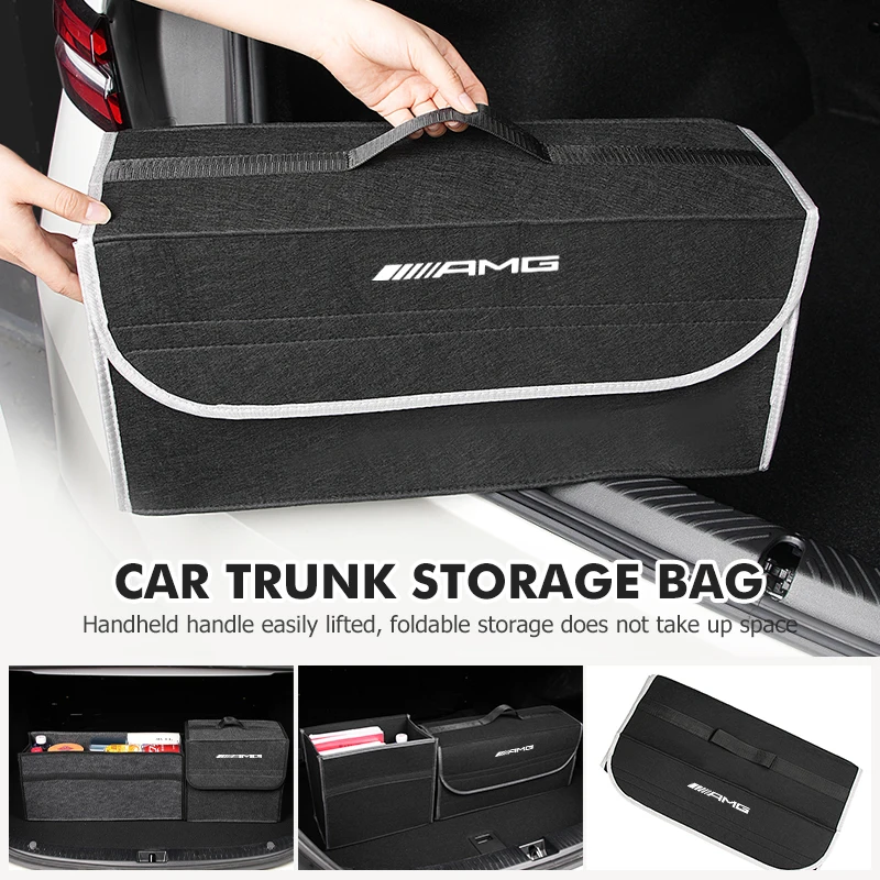 حار 2026 جديد لبنز صندوق السيارة المنظم حقيبة لينة ورأى كيس التخزين القابل للطي صندوق لمرسيدس بنز AMG A B C E S G Class W201 W
