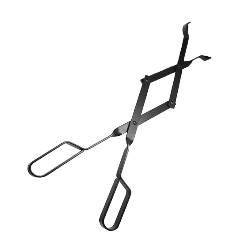 

26" Long Firewood Tongs Log Grabber Heavy Duty Wrought Iron Outside Outdoor