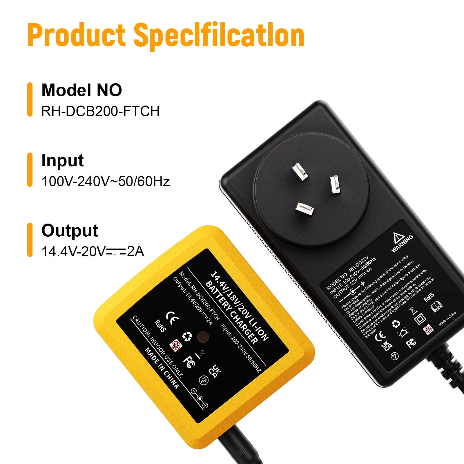 Battery Charger Replacement for Dewalt 20V Max Battery Charger for Dewalt Lithium Battery DCB200 DCB609,DCB182 Battery Adapter