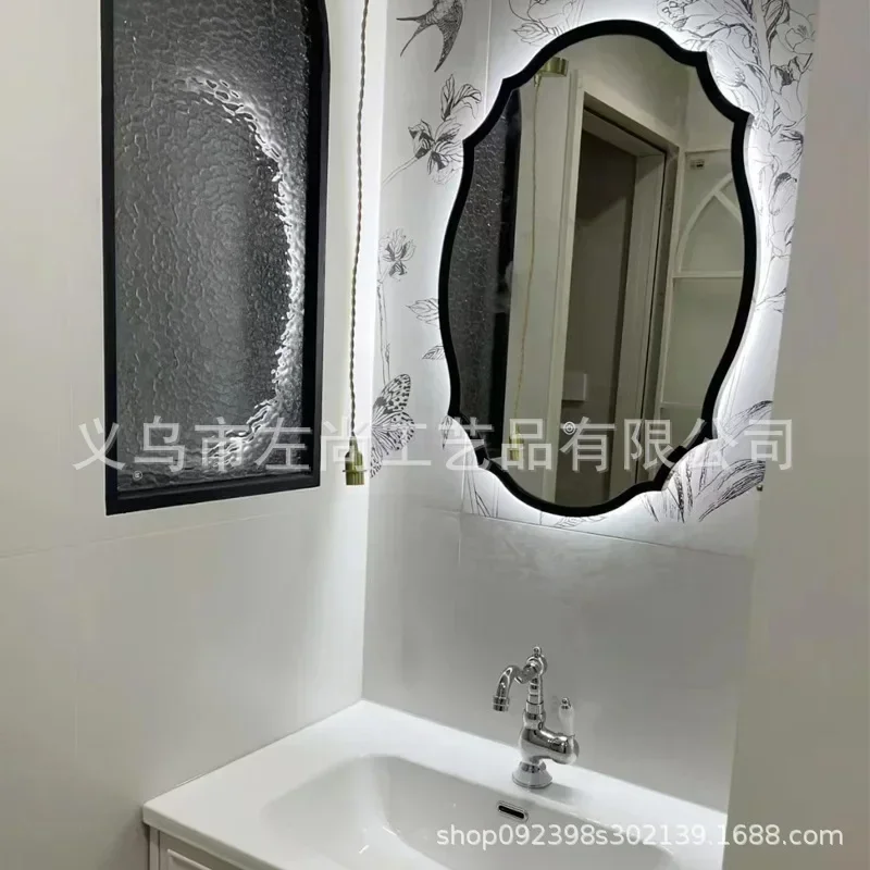TAO TAO Elliptical wall hanging smart makeup mirror Internet celebrity bedroom dressing mirror wall hanging