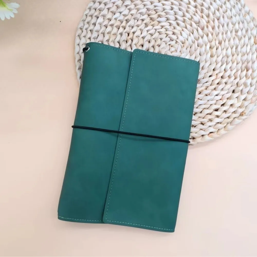 Refillable Notebook Organizer Compact Crazy Horse Leather Notebook Cover Loose Leaf Journal Cover Book Protective Cover