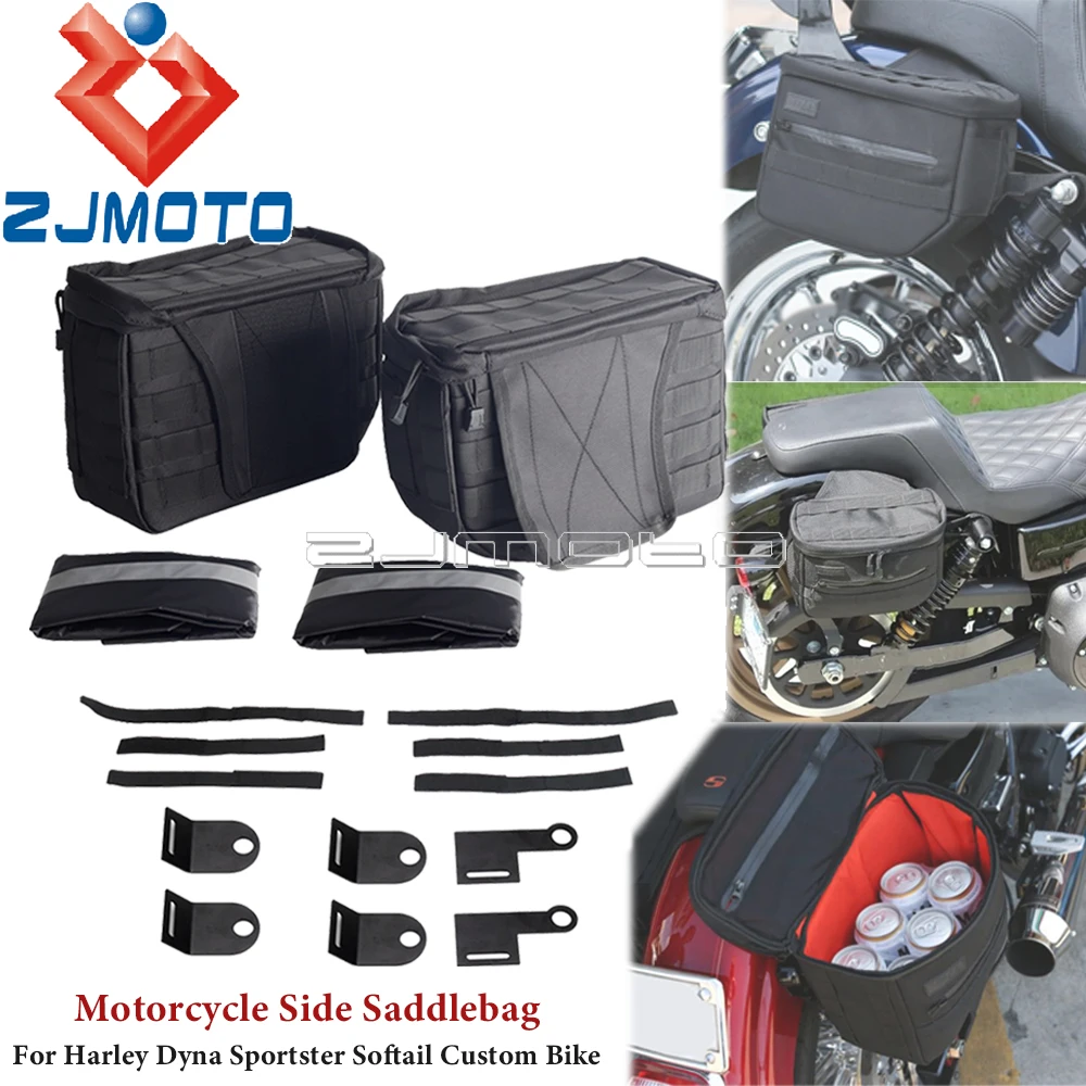 

Detachable Motorcycle Storage Traver Riding Saddlebags Luggage Pannier For Harley Dyna Softail Sportster 883 1200 Low Rider S