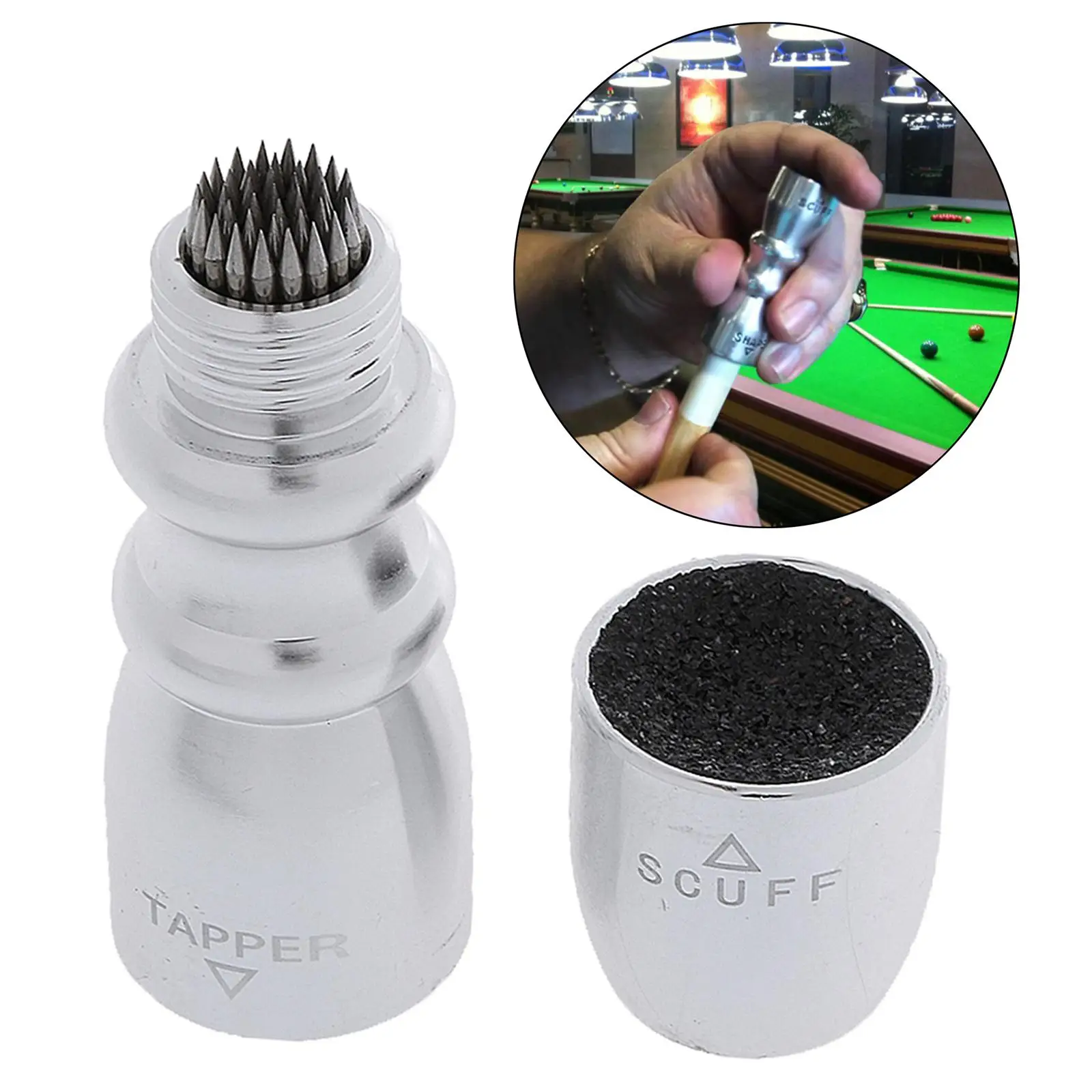 

Billiards Bowtie Pool Cue Tip Tools Shaper Scuffs Tip Tool 3 Color