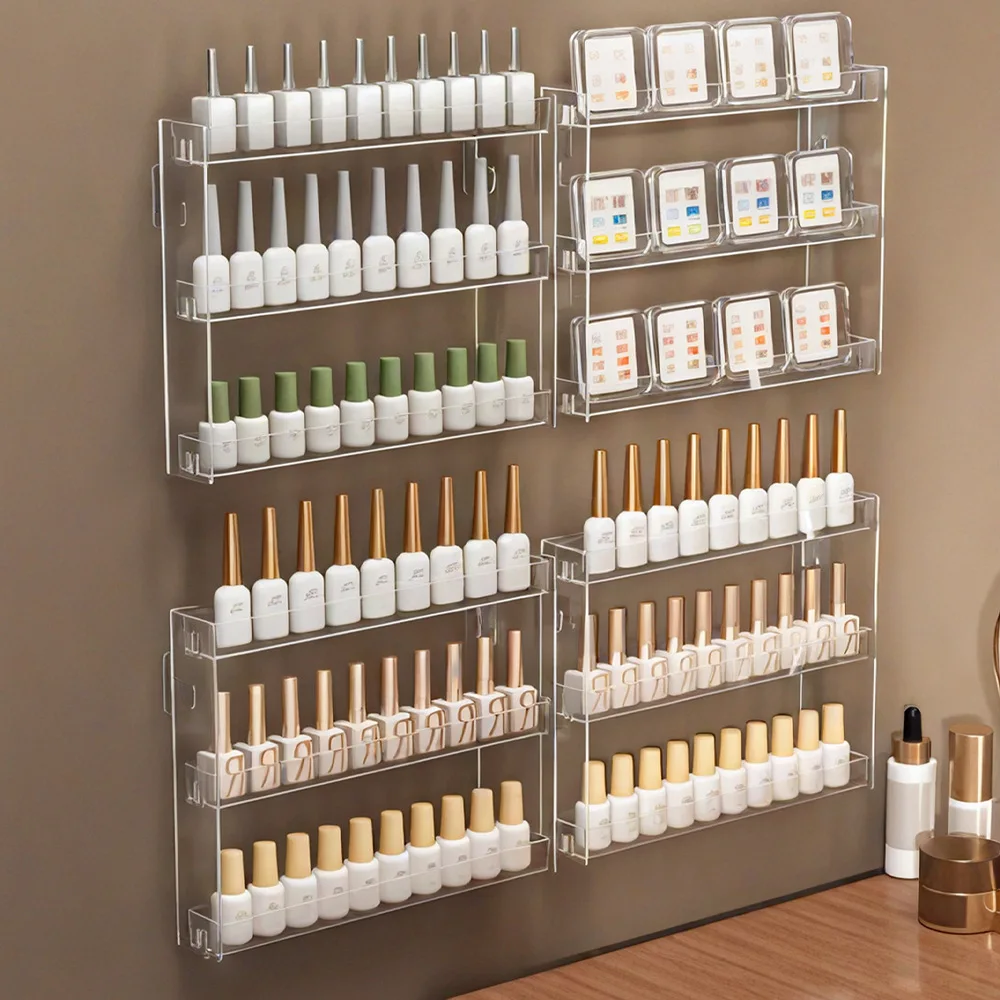 HYS display stand wall hanging wall acrylic layered lipstick eyeshadow rack manicure nail polish storage box