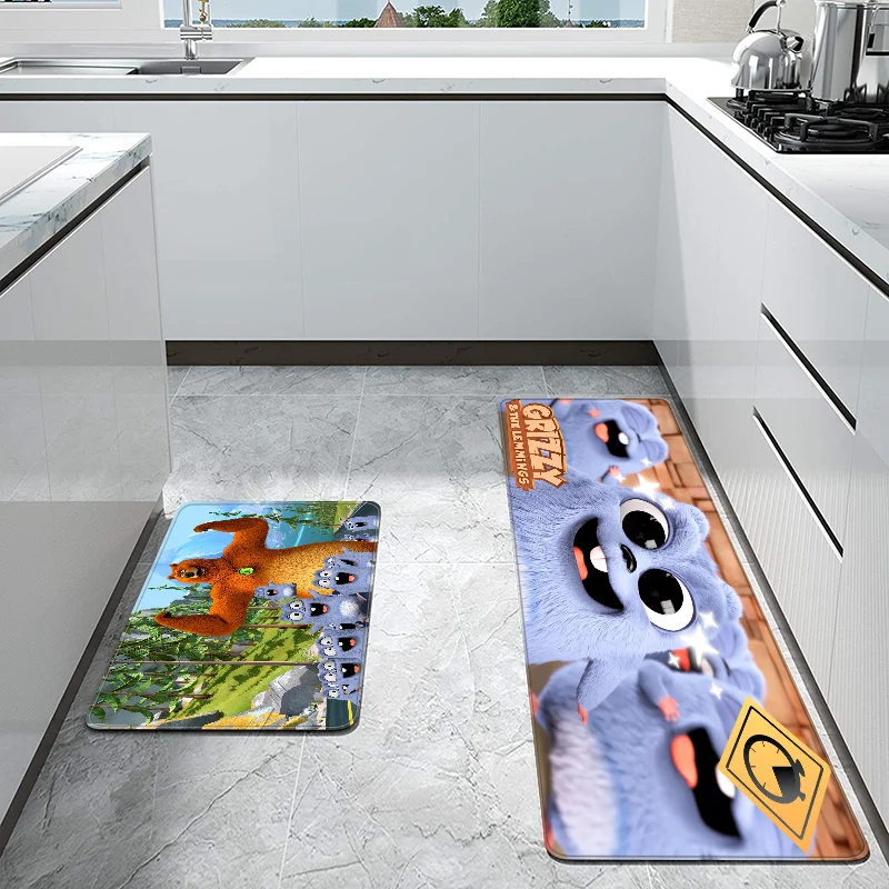 G-grizzy and the Lemmings Carpets Cute Rug Living Room Floor Carpet Custom Bath Mats House Entrance Mat Home Rugs Foot Kitchen