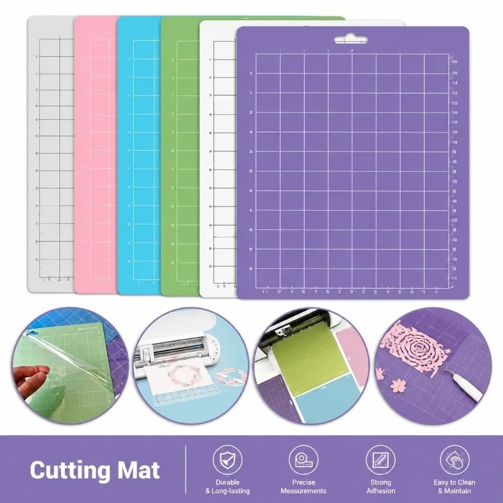 Adhesive Cutting Mat PVC Non-Slip Lettering Machine Pads Thick Card Stock Cameo Silhouette Cutting Pad For Crafts Sewing