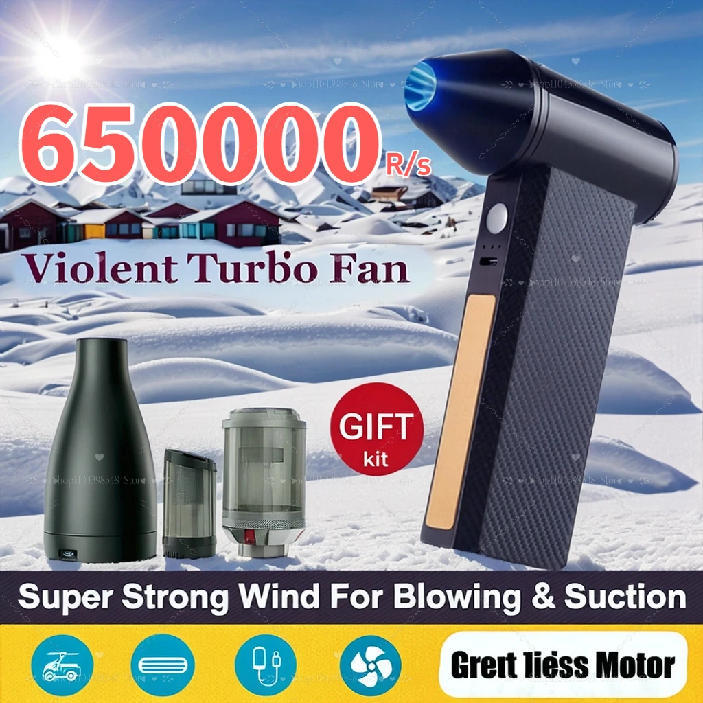 

Powerful Air Blower 650000RPM Digital Display Wireless Dust Blower Brushless Motor Violent Fan LED Lighting Strong Blower