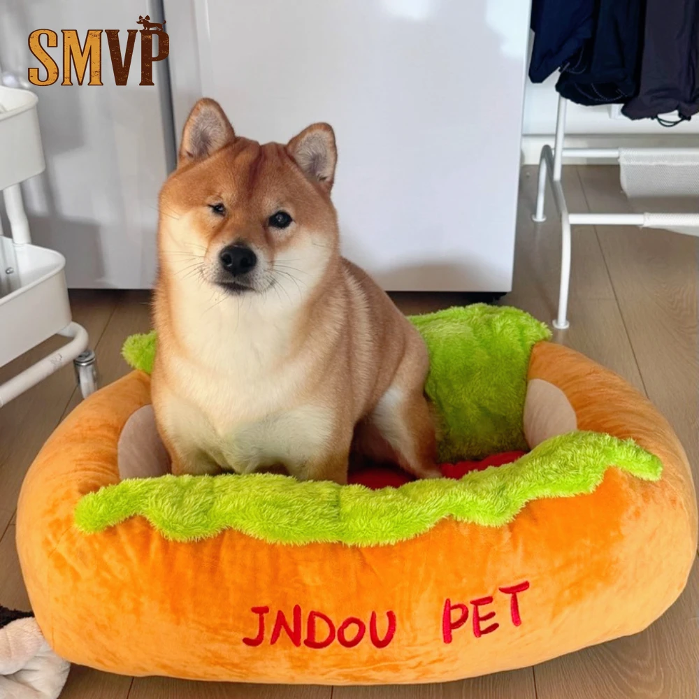 

Creative Design Cute Large Hamburger Hot Dog Sausage Shape Can Be Disassembled and Washed Pet Cats and Dogs Can Be Used