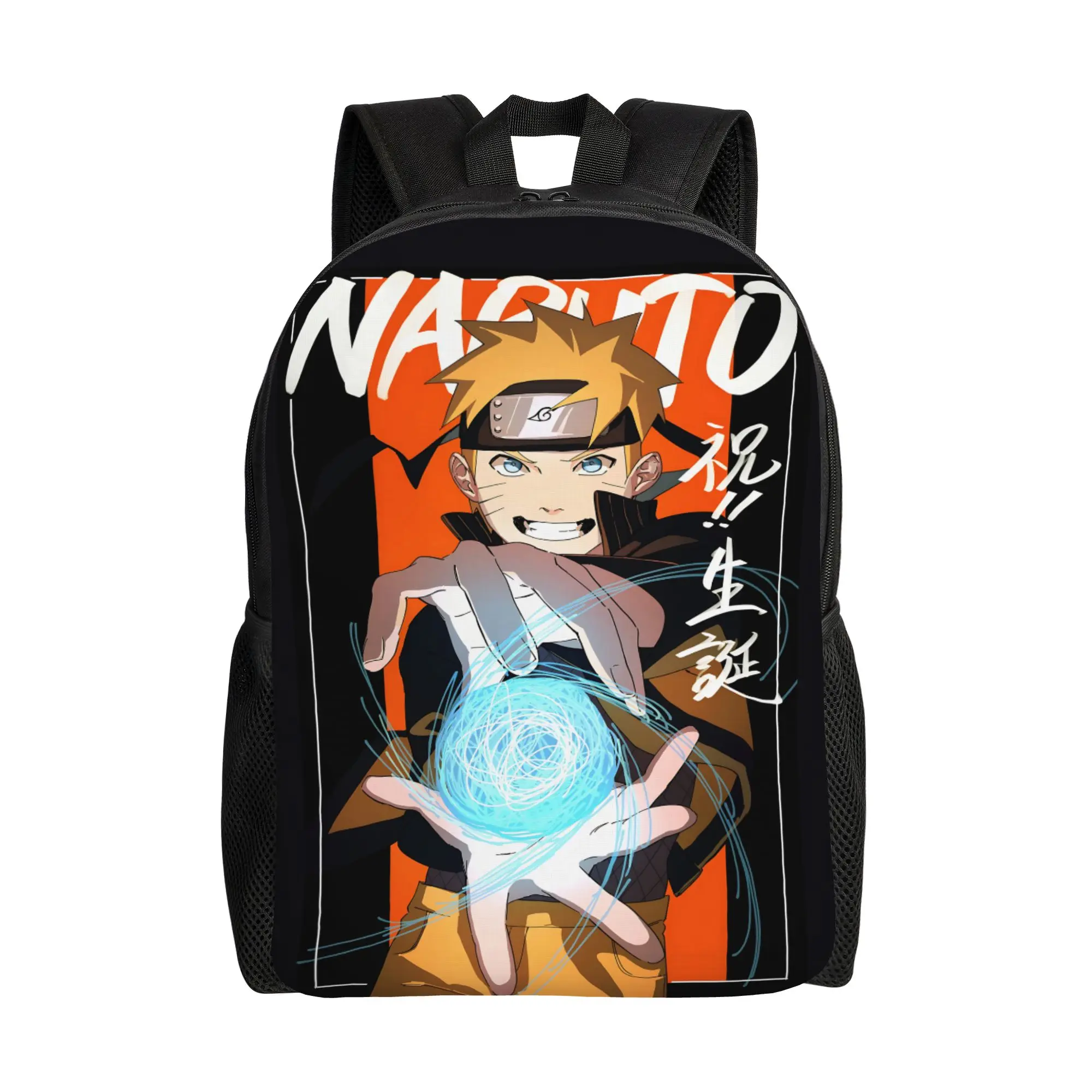 Mochilas da moda Naruto anime comic Daypack mochila de boa qualidade para escola, mochila resistente com alças de ombro