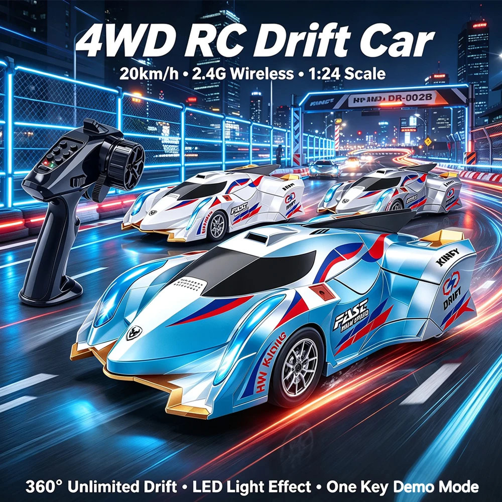 Rc Drift Car 1 24 Scale 4Wd - 2.4G 4WD RC Drift Racing Car