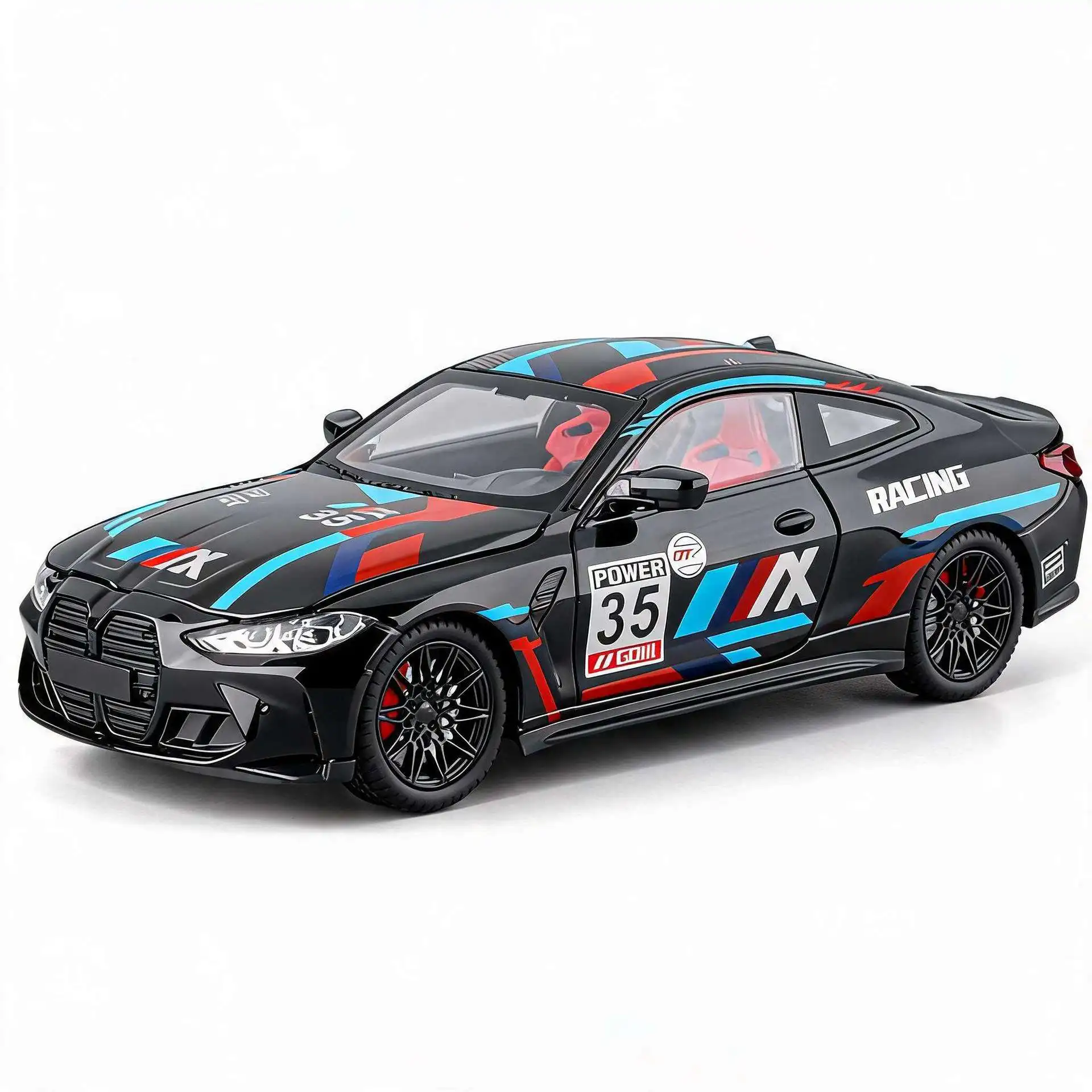 

1:24 BMW M4 G82 No.35 Track Sports Coupe Alloy Metal Diecast Model Car Desktop Display Collectible Ornament Holiday Present Gift