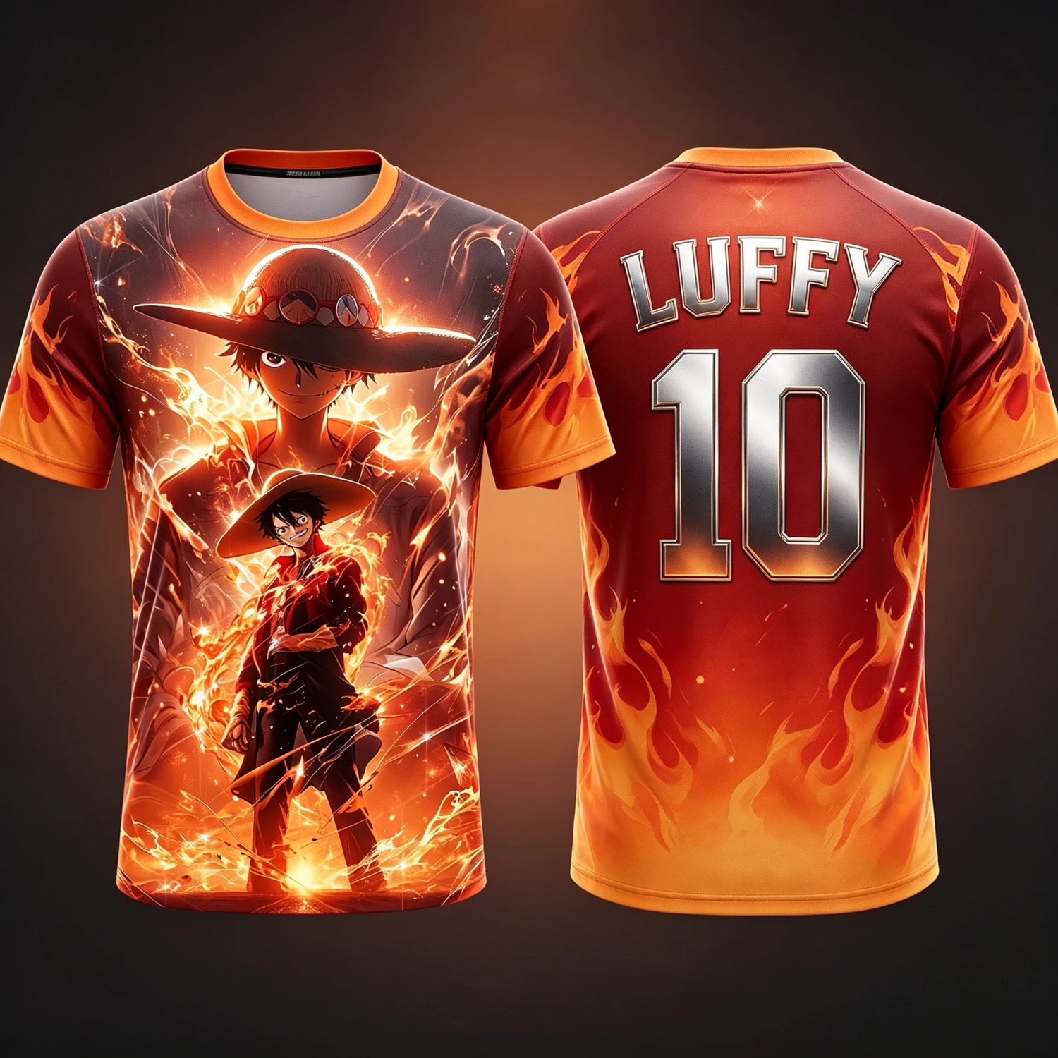 2026 Summer One Piece Luffy Retro Cosplay T-shirt Men's Oversized 3D Printed Short-sleeved Family Unisex Children's Sports Shirt