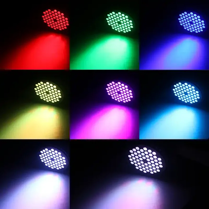 54x3W RGBW Full Color LED flat par light Disco Party Club Bar Concert DMX512 LED wash effect light Stage light event show