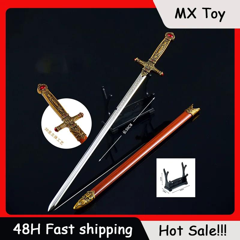 

30cm Gryffindor's Sword Metal Crafts Medieval Swords Decorations Katana Desktop Ornament Unsharpened Knife Toy Gifts Collections