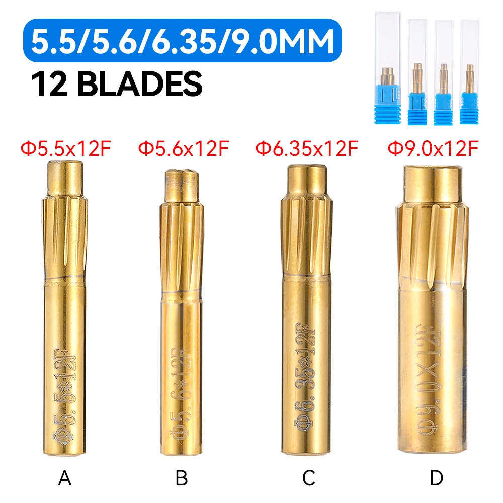 12-flutes-tungsten-carbide-drill-bit-55-56-635-90mm-short-type-high-hardnesscnc-metal-drilling-tool-for-lathe-milling