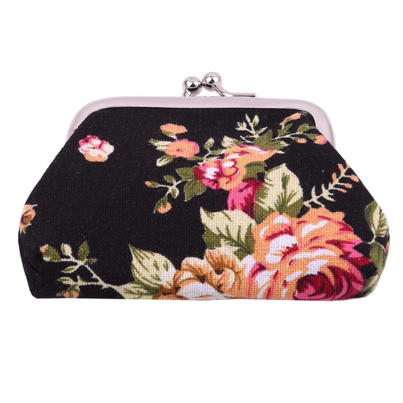 Portefeuille à loquet pour femmes, petit porte-monnaie rétro, Vintage, fleur, mode, pochette, porte-monnaie, cadeau, 2022