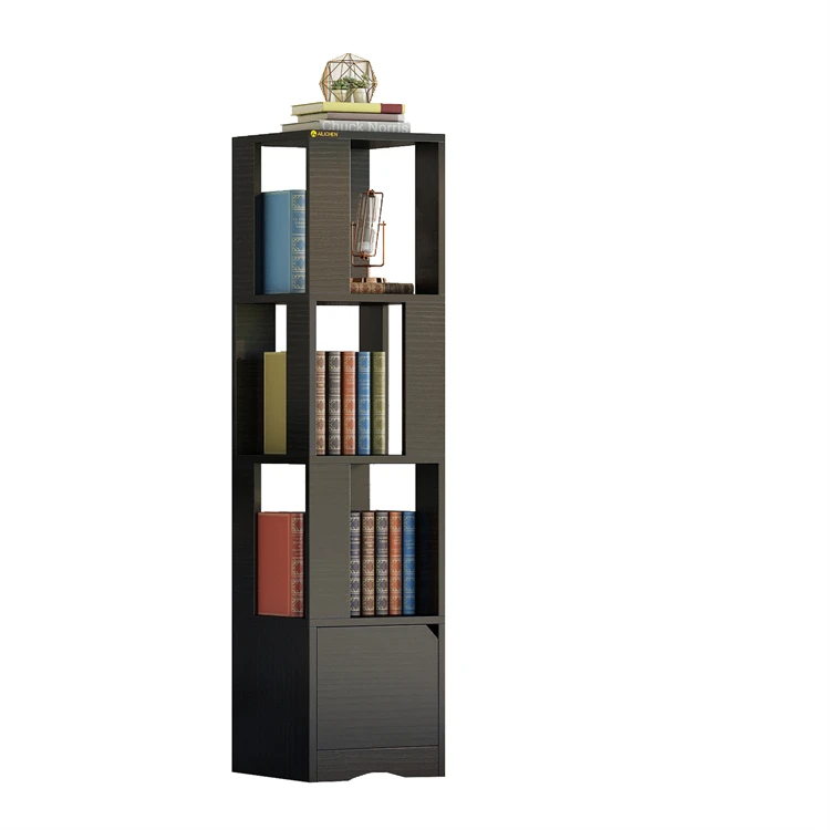 DuBoYQ SELAMANYA Rak Buku Kayu Rak Buku Rak Sudut Rak Penyimpanan Rak Buku Perabot Ruang Keluarga