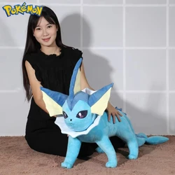 50CM Pokemon Vaporeon Plushies Big Size Cartoon Anime Stuffed Kawaii Ornament Comfortable Soft Doll Children Toy Peluche Gifts