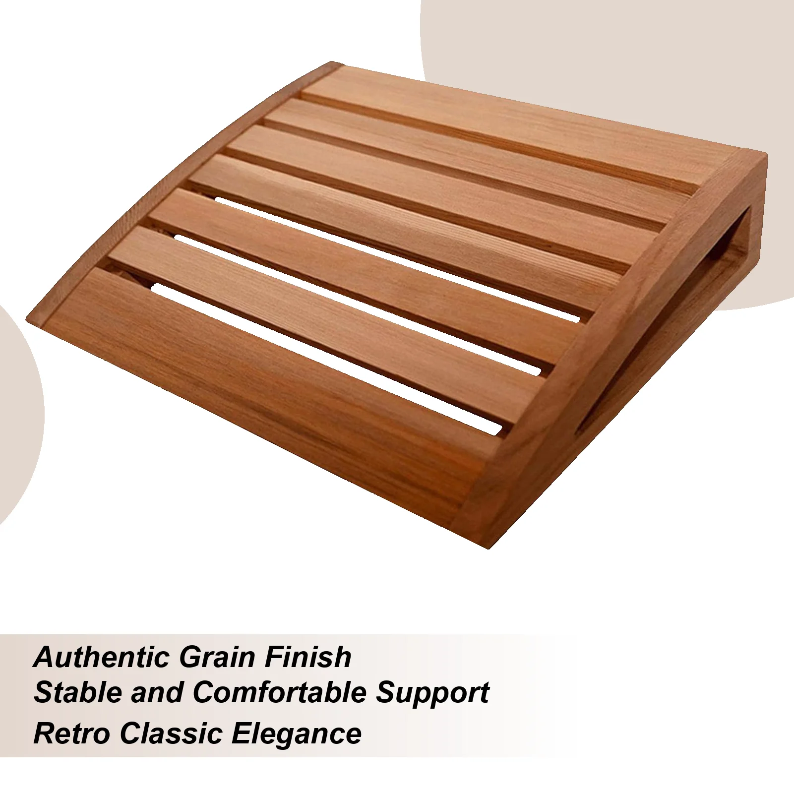 

Sauna Pillow Breathable Ergonomic Natural Wooden Sauna Headrest Back Cushion For Home Room Commercial Resting Relaxing Relieving