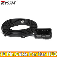 AD 1.7m OBD II OBD 2 7 8 16 Pin Cable Car OBD Hardwire Kit For Car HUD Head Up Display OBD2  Diagnostic Adaptor Wire