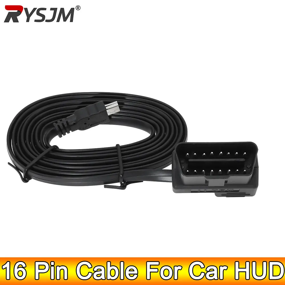 AD 1.7m OBD II OBD 2 7 8 16 Pin Cable Car OBD Hardwire Kit For Car HUD Head Up Display OBD2  Diagnostic Adaptor Wire