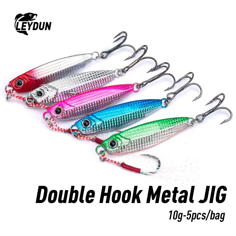 Japen Metal Cast Jig Spoon 5pcs Set Fishing Lure 10G 15G 20G Sea Boat Shore Long Casting Slow Jigging Sea Fishing Lures Trout