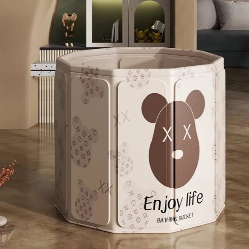 

Portable Foldable Baby Swimming Tub, Home Use Infant Bath Bucket, Compact Soaking Basin for Kids, Space-Saving Baby Tub
