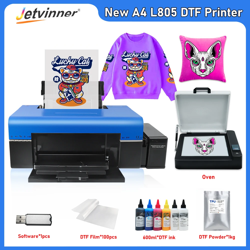 A4 DTF Printer For Epson L805 DTF Transfer Film Printer Direct to Film DTF Printer For all Fabric Bag T shirt Printing Machine