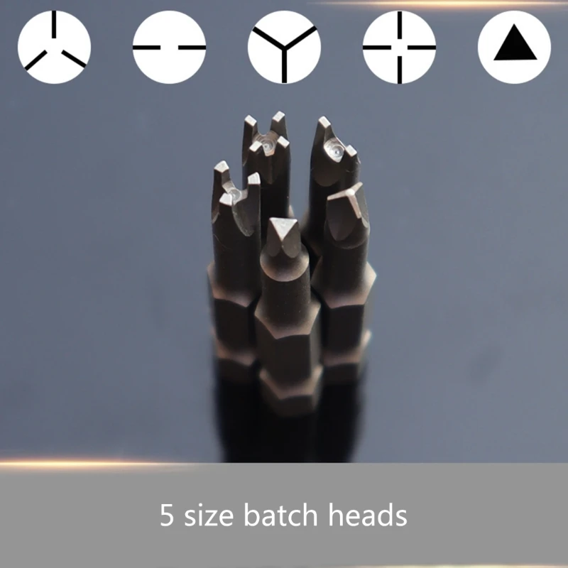 5x Special-shaped Screwdriver Set Inner Three-points U-shaped Y Shape Socket Screwdriver Bit Tool