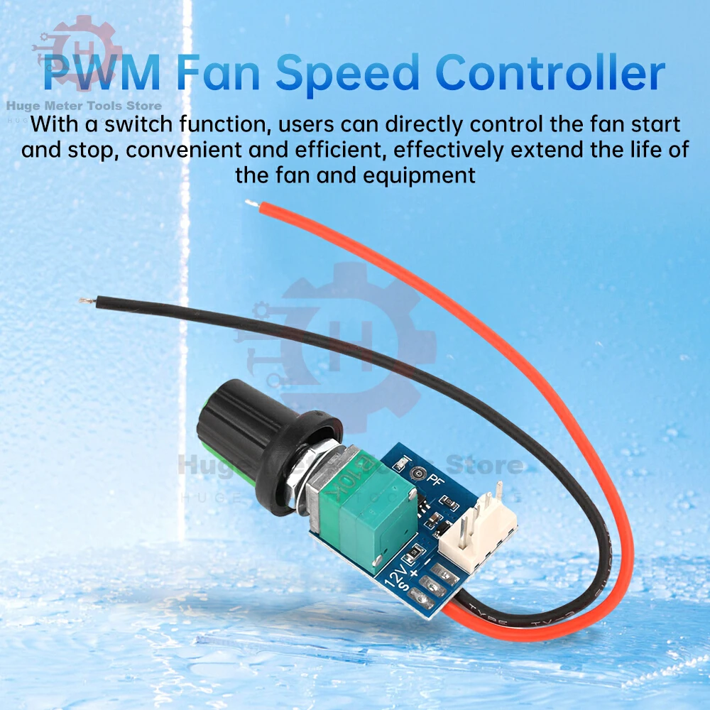 DC5V-12V PWM Speed Controller Fan Speed governor 4 Wire Computer Temperature control Switch for PC CPU Cooler Fan Manual Stop