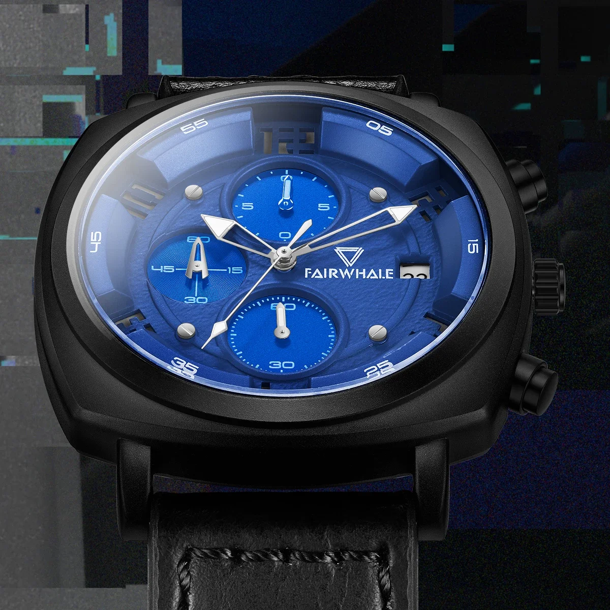 Hot Mark Fairwhale Fashion Sports orologi da polso al quarzo cronografo da uomo impermeabile Back Light Watch Men Date Clock Reloj Hombre