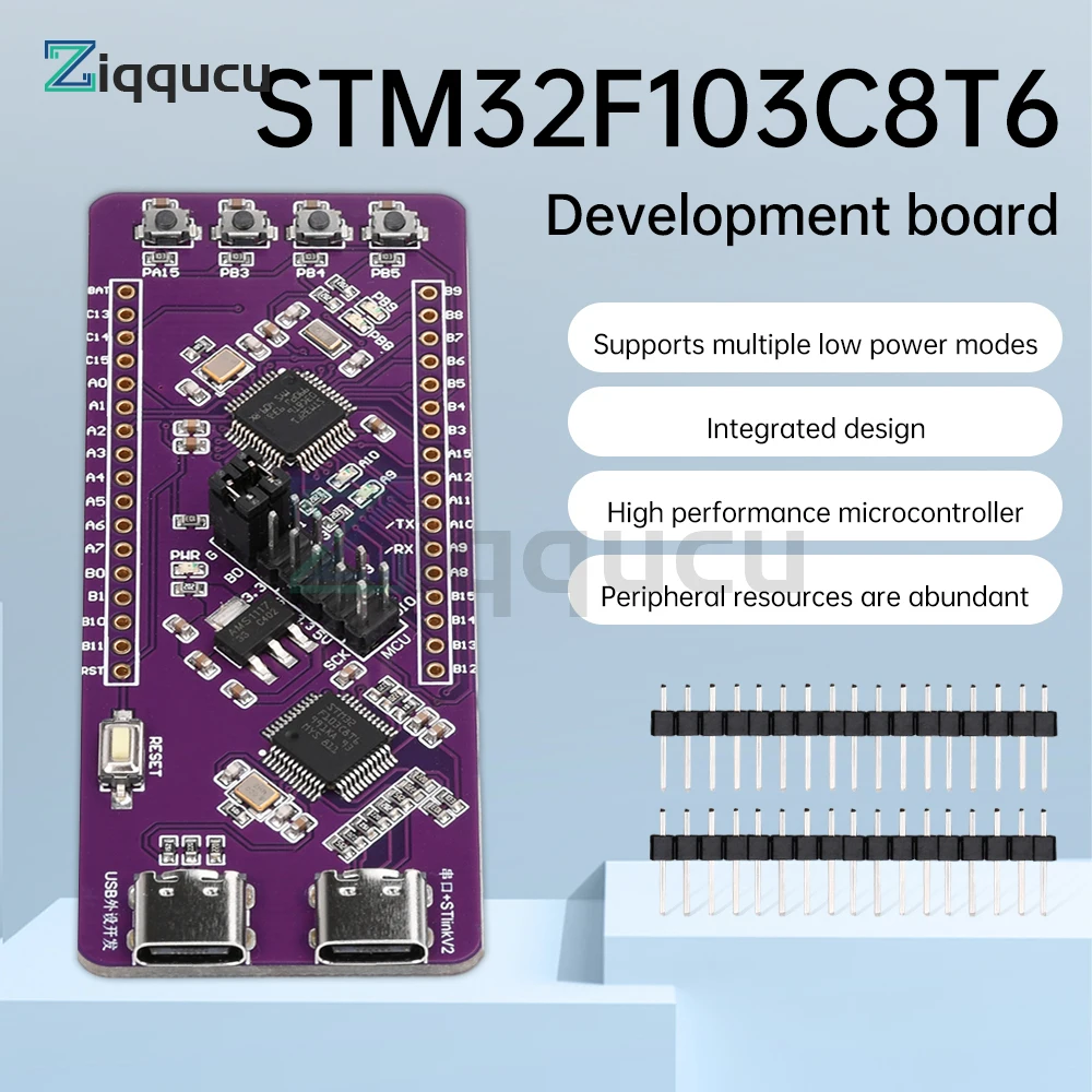 Type-C STM32F103C8T6 Development Board System Board Integration ST-Link V2 Simulation Burner TTL Serial Port Download