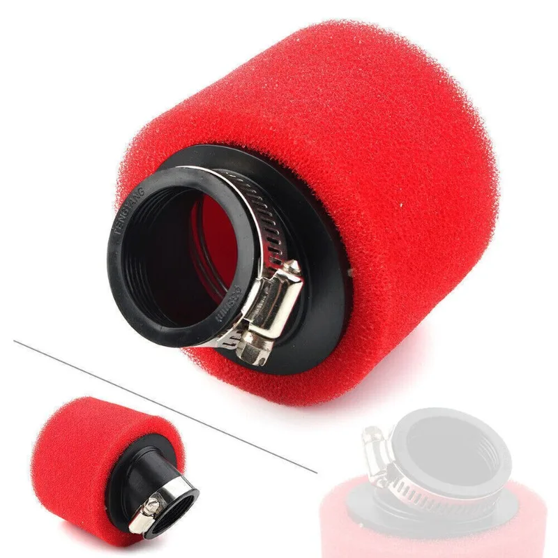 35mm 38mm 42mm 45mm 48mm Pit Dirt Bike Angled Foam Air Filter Systems Red Fit 110cc 125cc KLX CRF50 CRF70 Motorcycle Accessory